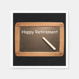 Happy Retirement Vintag School Slate Paper Napkin Serviette