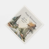 Happy Retirement Watercolor Road Serviette (Ecke)