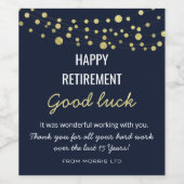 HAPPY RETIREMENT WEINETIKETT (Einzelnes Label)