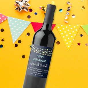 HAPPY RETIREMENT WEINETIKETT
