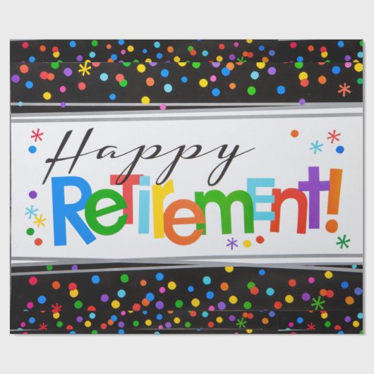 Happy Retirement Wrapping Paper Geschenkpapier (Flach)
