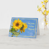 Happy Retirement wünscht Sonnenblumen Elegant Karte (Gelbe Blume)