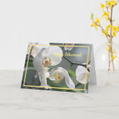 Happy Retirement wünscht White Orchids Elegant Karte (Gelbe Blume)