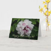 Happy Retirement wünscht White Peony Elegant Karte (Gelbe Blume)