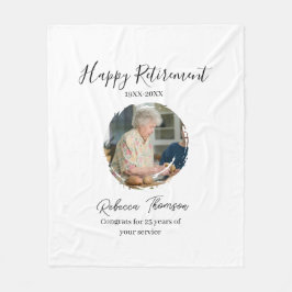 Happy retirement year name circle photo retired fleecedecke