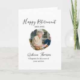 Happy retirement year name circle photo retired karte