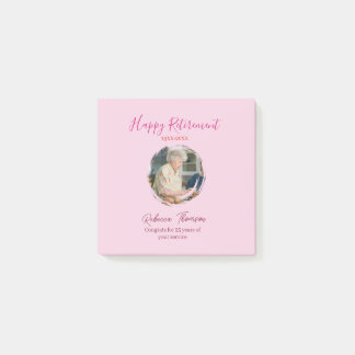 Happy retirement year name circle photo retired post-it klebezettel