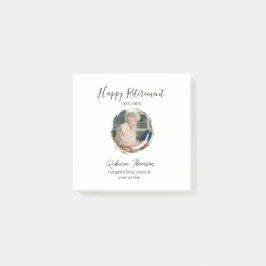 Happy retirement year name circle photo retired post-it klebezettel