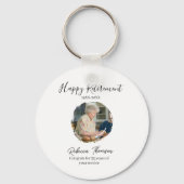 Happy retirement year name circle photo retired schlüsselanhänger (Rückseite)