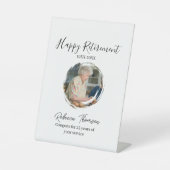 Happy retirement year name circle photo retired sockelschild (Vorderseite)