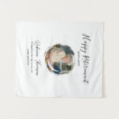 Happy retirement year name circle photo retired wandteppich (Vorderseite (Horizontal))