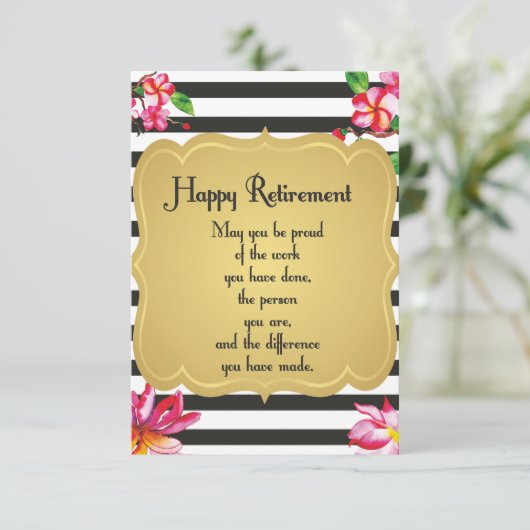 Happy Retirement Zitat Farewell Geschenk (Stehend Vorderseite)