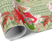 Happy Retro 1950er Weihnachtskuh Geschenkpapier (Rolleneckpunkt)