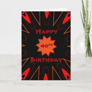 Happy Retro 40. Geburtstagskarte Karte
