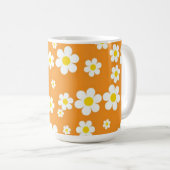 Happy Retro Blume Kaffee Tasse! Kaffeetasse (VorderseiteRechts)