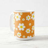 Happy Retro Blume Kaffee Tasse! Kaffeetasse (Vorderseite Links)