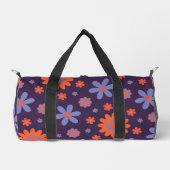 Happy Retro Blume Niedlich 70er Hippie Daisy Patte Duffle Bag (Vorderseite)