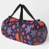 Happy Retro Blume Niedlich 70er Hippie Daisy Patte Duffle Bag (Rechte Ecke)