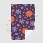 Happy Retro Blume Niedlich 70er Hippie Daisy Patte Golfhandtuch (Insitu)