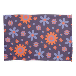 Happy Retro Blume Niedlich 70er Hippie Daisy Patte Kissenbezug