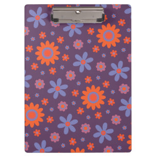 Happy Retro Blume Niedlich 70er Hippie Daisy Patte Klemmbrett