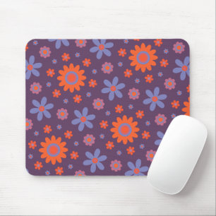 Happy Retro Blume Niedlich 70er Hippie Daisy Patte Mousepad