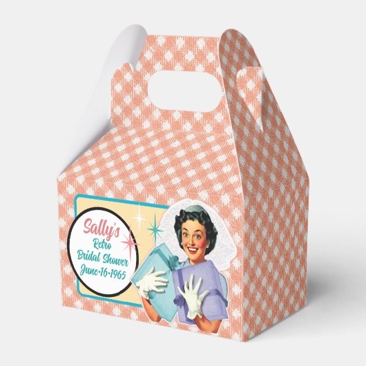 Happy Retro Bride Brautparty Gevor Box Geschenkschachtel (Rückseite)