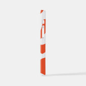 Happy Retro Daisy in Orange und White iPhone Hülle (Linke Seite)