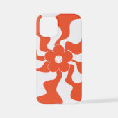 Happy Retro Daisy in Orange und White iPhone Hülle (Rückseite)
