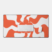 Happy Retro Daisy in Orange und White Schreibtischunterlage (Tastatur & Maus)