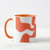 Happy Retro Daisy in Orange und White Tasse (Links)