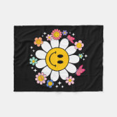 Happy Retro Daisy Smile Face Preppy Aesthetic Men  Fleecedecke (Vorderseite (Horizontal))