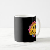 Happy Retro Daisy Smile Face Preppy Aesthetic Men  Kaffeetasse (VorderseiteRechts)