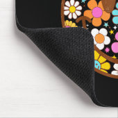 Happy Retro Daisy Smile Face Preppy Aesthetic Men Mousepad (Ecke)