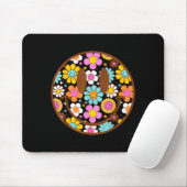 Happy Retro Daisy Smile Face Preppy Aesthetic Men Mousepad (Mit Mouse)