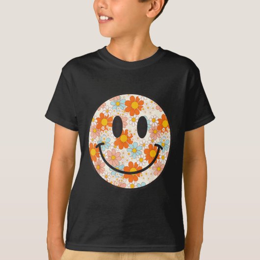 Happy Retro Daisy Smile Face Preppy Aesthetic Men T-Shirt (Vorderseite)