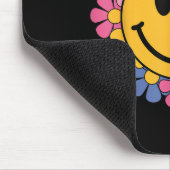 Happy Retro Daisy Smile Face Preppy Ästhetik Männe Mousepad (Ecke)