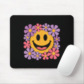 Happy Retro Daisy Smile Face Preppy Ästhetik Männe Mousepad (Mit Mouse)