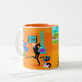 Happy Retro Eltern Tasse (Vorderseite Links)