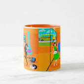 Happy Retro Eltern Tasse (Mittel)