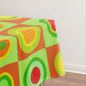 Happy Retro Modern Polka Dots Circles Op Art 1970s Tischdecke (Beispiel)