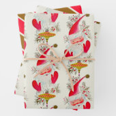 Happy Retro Santa Geschenkpapier Set (Beispiel)