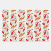 Happy Retro Santa Geschenkpapier Set (Vorderseite)