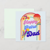 Happy Retro Vater Feiertagskarte (Vorne/Hinten)