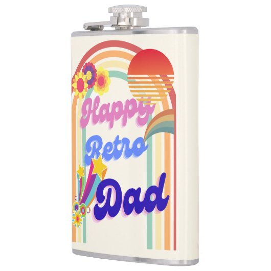 Happy Retro Vater Flachmann (Links)