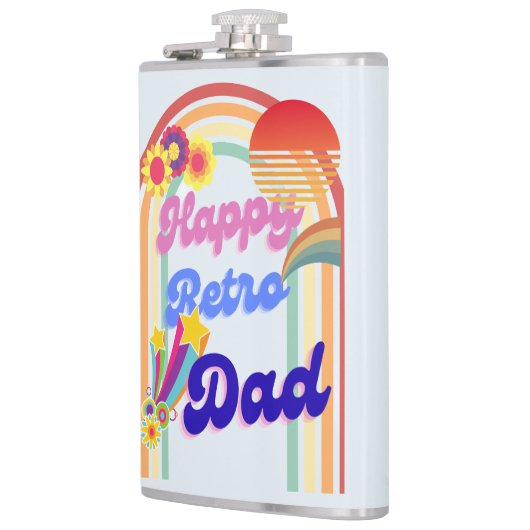 Happy Retro Vater Flachmann (Links)