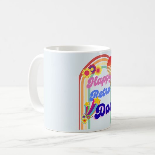 Happy Retro Vater Kaffeetasse (Vorderseite Links)