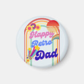 Happy Retro Vater Magnet (Vorne)