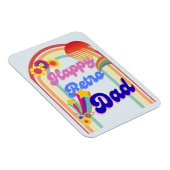Happy Retro Vater Magnet (Rechte Seite)