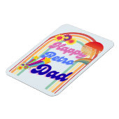 Happy Retro Vater Magnet (Linke Seite)